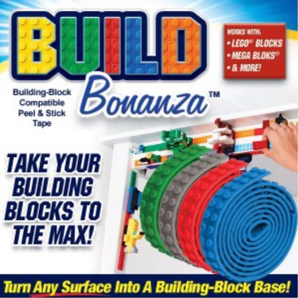 Build Bonanza Flexible Building Block Base, (Blue/Green/Red/Gray) As Seen on TV